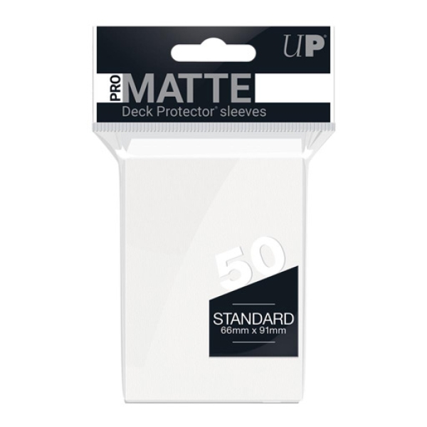 Ultra-Pro-50-Matte-Deck-Protector-Sleeves-Weiss